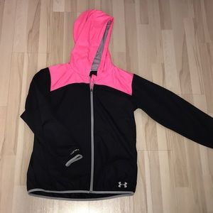 Black and Pink Under Armor Windbreaker